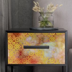 Antique Gold bedrückte marokkanische Muster Decoup Seidenpapier