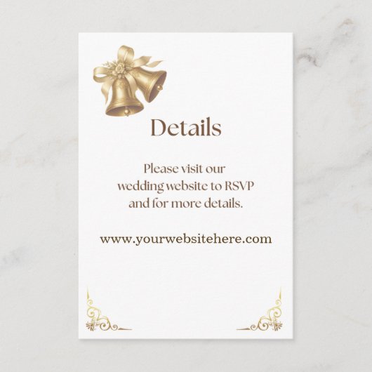 Antique Gold Bells Details Enclosure Begleitkarte (Vorderseite)