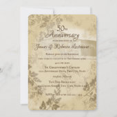 Antique Gold Country Barn 50. Hochzeitstag Einladung (Vorderseite)