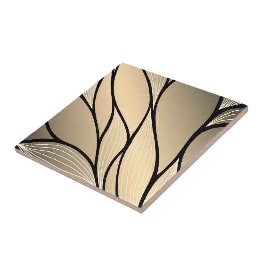 Antique Gold Creative Verlass Pattern Fliese (Seite)