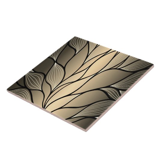 Antique Gold Creative Verlass Pattern Fliese (Seite)