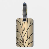 Antique Gold Creative Verlass Pattern Gepäckanhänger (Rückseite vertikal)