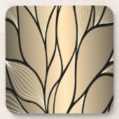 Antique Gold Creative Verlass Pattern Getränkeuntersetzer (Vorderseite)