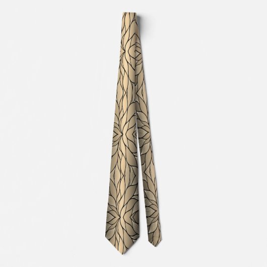 Antique Gold Creative Verlass Pattern Krawatte (Vorderseite)
