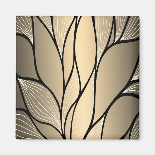 Antique Gold Creative Verlass Pattern Magnet (Vorne)