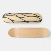 Antique Gold Creative Verlass Pattern Skateboard (Horizontal)