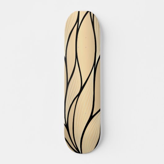Antique Gold Creative Verlass Pattern Skateboard (Vorne)