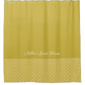 Antique Gold Damask Muster Bath Duschvorhang (Vorderseite)