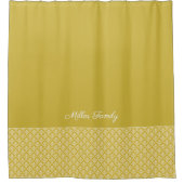 Antique Gold Damask Muster Bath Duschvorhang (Vorderseite)