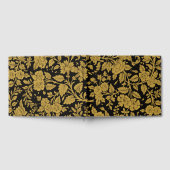 Antique Gold Floral Indian Lac-work Black Pattern Gästebuch (Voll)
