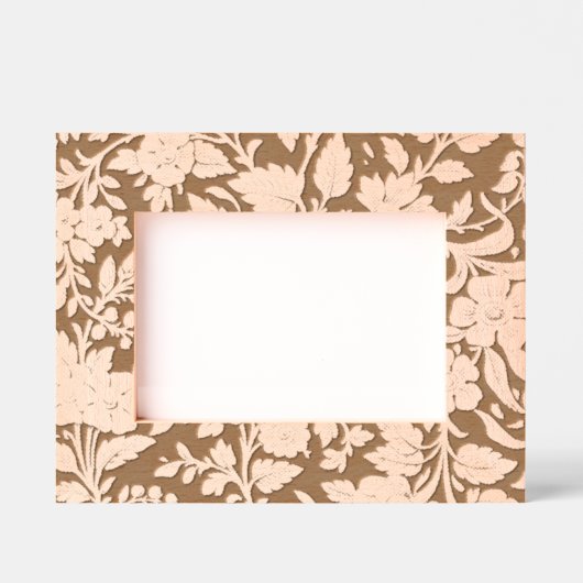 Antique Gold Floral Indian Lac-work Black Pattern Geätzte Rahmen (Vorderseite)