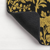 Antique Gold Floral Indian Lac-work Black Pattern Mousepad (Ecke)