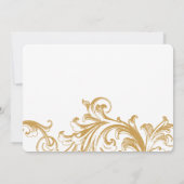 Antique Gold Floral Save the Data Date (Rückseite)