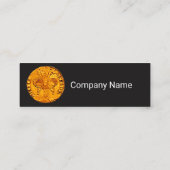 ANTIQUE GOLD FLORENTINE FORINT Black Paper Mini Visitenkarte (Rückseite)