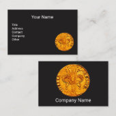 ANTIQUE GOLD FLORENTINE FORINT Black Visitenkarte (Vorne/Hinten)