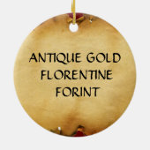 ANTIQUE GOLD FLORENTINE FORINT KERAMIKORNAMENT (Hinten)