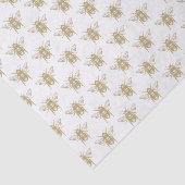 Antique Gold Honey Bee Tissue Paper Seidenpapier (Ausschnitt)