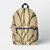 Antique Gold Hues Creative Verlass Pattern Bedruckter Rucksack (Vorderseite)