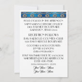 Antique Gold Lovely Blue Wedding - Formal Event Einladung (Rückseite)