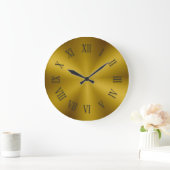 Antique Gold Metallic Uhr mit römischen Zahlen (Zuhause)