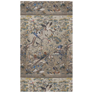 Antique, Gold, Seide, Natur, Malerei, asiatisch, V Tischdecke