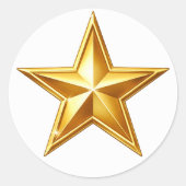 Antique Gold Star Envelope Seal Sticker (Vorderseite)
