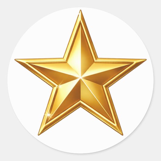Antique Gold Star Envelope Seal Sticker (Vorderseite)