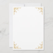 Antique Gold Wappen White Muslim Hochzeit Einladung (Rückseite)