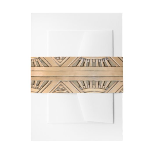 Antique Gold Wedding Einladungsbanderole (Vorderseite Beispiel)