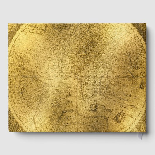 Antique Gold Wedding Gästebuch (Rückseite)