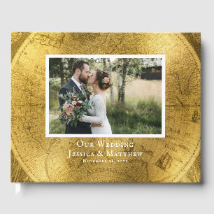 Antique Gold Wedding Gästebuch