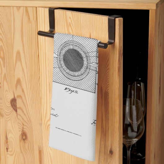 Antique Golf Ball 1902, Patent Zeichnend Geschirrtuch (Drittel gefaltet)