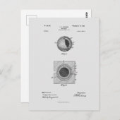 Antique Golf Ball 1902, Patent Zeichnend Postkarte (Vorne/Hinten)