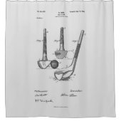 Antique Golf Club 1900, Patent Zeichnend Duschvorhang (Vorderseite)