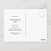 Antique Grab Foto Custom Halloween Einladung Postkarte (Rückseite)