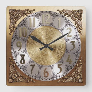 Antique Grandfather Clock Quadratische Wanduhr