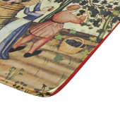 ANTIQUE GRAPE VINEYARD HARVEST Mittelalterliches K Schneidebrett (Ecke)