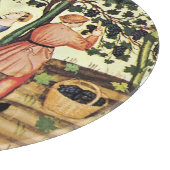 ANTIQUE GRAPE VINEYARD HARVEST Mittelalterliches K Schneidebrett (Ecke)