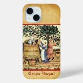 ANTIQUE GRAPE VINEYARD HARVEST PARCHMENT Case-Mate iPhone HÜLLE (Rückseite)