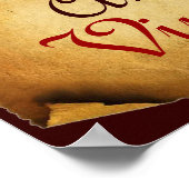 ANTIQUE GRAPE VINEYARD HARVEST PARCHMENT POSTER (Ecke)