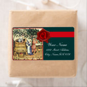 ANTIQUE GRAPE VINEYARD HARVEST WAX SIEGEL MONOGRAM (Insitu)