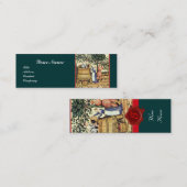 ANTIQUE GRAPE VINEYARD HARVEST WAX SIEGEL MONOGRAM MINI VISITENKARTE (Vorne/Hinten)