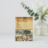 ANTIQUE GRAPE VINEYARD HARVEST WAX SIEGEL MONOGRAM VISITENKARTE (Stehend Vorderseite)