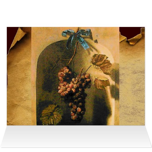ANTIQUE GRAPE VINEYARD WEIN VERSUCHEN ROTES WAX SI (Innenansicht Horizontal (Oben))