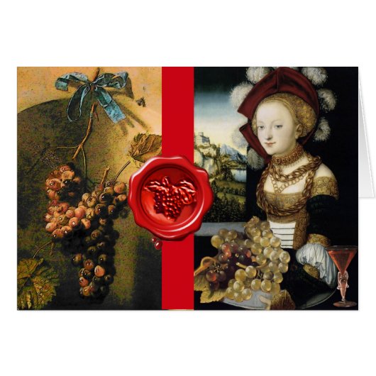 ANTIQUE GRAPE VINEYARD WEIN VERSUCHEN ROTES WAX SI (Vorderseite (Horizontal))