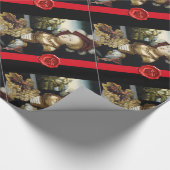 ANTIQUE GRAPE VINEYARD WEIN VERSUCHEN ROTES WAX SI GESCHENKPAPIER (Ecke)