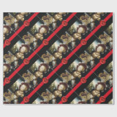 ANTIQUE GRAPE VINEYARD WEIN VERSUCHEN ROTES WAX SI GESCHENKPAPIER (Flach)