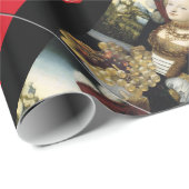 ANTIQUE GRAPE VINEYARD WEIN VERSUCHEN ROTES WAX SI GESCHENKPAPIER (Rolleneckpunkt)