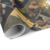 ANTIQUE GRAPE VINEYARD WEIN VERSUCHEN ROTES WAX SI GESCHENKPAPIER (Rolleneckpunkt)