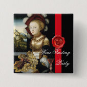 ANTIQUE GRAPE VINEYARD WINE TESTEN PARTY WAX SIEGE BUTTON (Vorderseite)